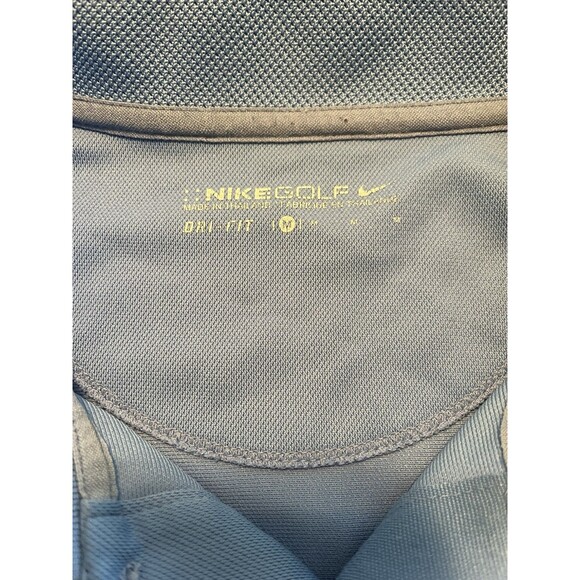 Nike Golf Polo Shirt Mens M Blue Dri-Fit Honors Golf Course Swoosh Logo - Picture 3 of 7